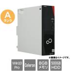  тонкий настольный PC Fujitsu * б/у персональный компьютер *A разряд *FMVD48001 [ESPRIMO D5010/E(Celeron 8GB HDD500GB Windows10Pro 30 день гарантия )]