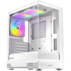 PCケース Okinos Aqua UNO Polar (White) [mATXミドルタワーケース Aqua UNO ピラーレス 3×120mm ARGBファン付属]