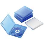 BD/CD/DVDケース エレコム CCD-BLU105CBU [Blu-rayディスクケース(1枚収納タイプ、5枚セット) クリアブルー]