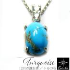トルコ石ネックレス12月誕生石天然...