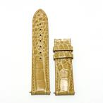 アウトレット ジェイコブ 純正レザーベルト JCCS 20mm ショート ベージュ バックルなし ワニ革 クロコ JACOB&amp;CO.  腕時計 メンズ レディース 革ベルト