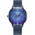 特価 ウェルダー ムーディ 特価 ウェルダースリム WWRS414 腕時計 メンズ WELDER MOODY SLIM DAY DATE 42MM ブルー系