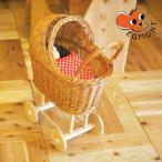 Egmont toys エグモントトイズ社 お人形用 柳のかごの乳母車 布団セット レッドハート