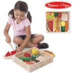 Melissa &amp; Doug メリッサ＆ダグ カッティングフードセット 木製ままごと ~ ３歳、4歳のお誕生日プレゼントやクリスマスプレゼント。