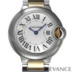 【中古】 カルティエ バロンブルー SM W69007Z3 シルバー レディース CARTIER