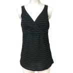 マタニティ 夏用 快適 授乳兼用ブラトップ クロスオープン 産前産後 モスグリーンボーダー 送料無料