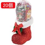 クリスマス　サンタお菓子ブーツ　Mサイズ　ラメ　20個　ブーツ高12cm/プレゼント 景品