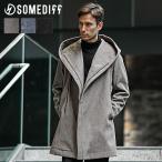 コート メンズ ブランド アウター メンズ 秋冬 ツイード コート メンズ おしゃれ 防寒 ダブルジップ フード付きコート メンズ ビジネス カジュア