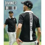 【DIVINER GOLF】 ゴルフウェア メンズ ポロシャツ 半袖 メンズ 半袖ポロシャツ ストレッチ 速乾 メッシュ 伸縮 ロゴ ゴルフ 白 黒 夏 夏服 joker ジョーカー
