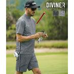 【DIVINER GOLF】 ゴルフウェア メンズ セットアップ 上下セット 2点セット モックネック ハーフパンツ 半ズボン 短パン ストレッチ 夏 夏服 joker ジョーカー