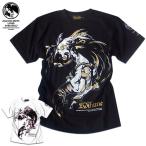 EVERSOUL Anarchist JAPAN Tシャツ メンズ 和柄 ガールプリント 女の子柄 キャラクター レディース ラメ tシャツ コラボ 鯉 カープ