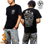 Ｔシャツ キャラクター 和柄 メンズ サーフ プリント Tシャツ 半袖 殺し屋ジョニー 黒 ブラック バックプリント