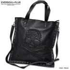 トートバッグ 2WAY ショルダーバッグ 斜めがけ ビジュアル系 ブラック 黒 ゴシック スカル スタッズ メンズ