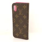  Louis Vuitton Louis Vuitton folio iPhone кейс iphone x xs для кейс M63444 монограмма × rose pop мобильный кейс [kk][ б/у ]
