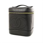  Chanel CHANEL черный черная икра s gold vanity сумка здесь Mark женский cosme место хранения популярный [el][ б/у ]