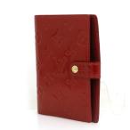 ルイヴィトン LOUIS VUITTON アジェンダPM 6穴式 手帳カバー システム手帳 ヴェルニレザー レッド R21016【pa】【中古】