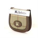 バーバリー BURBERRY コインケース キャンバス カーキー ブラウン チェック柄 【sg】【中古】