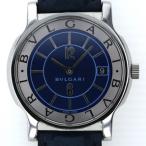 ブルガリ BVLGARI ソロテンポ ST35S クオーツ ブルー 文字盤 2針式 ボーイズ 腕時計 ...