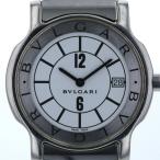 ブルガリ BVLGARI ソロテンポ デイト ST35S クオーツ ホワイト 文字盤 2針式 メンズ ...