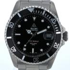 エルジン ELGIN ダイバーズ デイト 200ｍ FK-531-SL 自動巻式 ブラック 文字盤 3針式 メンズ 腕時計 【hon】【中古】