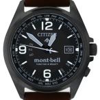 シチズン CITIZEN mont-bell モンベル リミテッドエディション CB0177-23E ソーラー ブラック 文字盤 3針式 メンズ 腕時計 【hon】【中古】