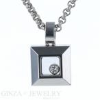 Chopard ショパール 750 ハッピーダイヤモンド アイコン ネックレス 42cm ガラス 透 ...