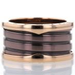 BVLGARI ブルガリ K18PG ピンクゴールド セラミック リング B-zero1 ビーゼロワ ...