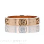 GUCCI グッチ K18PG ピンクゴールド ICON アイコンリング GGロゴ デザイン 750 指輪 11.5号【新品仕上済】【el】【中古】