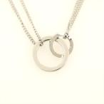 トミーヒルフィガー TOMMY HILFIGER サークルネックレス シルバー ファッション小物 アクセサリー 箱付 レディース 【mi】【中古】