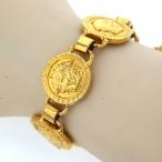 ジャンニ ヴェルサーチ GIANNI VERSACE メデューサ サークル ブレスレット ゴールド メンズ レディース アクセサリー  【el】【中古】