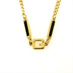 ジバンシー GIVENCHY 「G」ロゴ ゴールド×ブラック バーデザインネックレス メッキ アクセサリー【el】【中古】