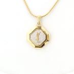 イヴ サンローラン YVES SAINT LAURENT YSL ゴールド ロゴ ネックレス レディース ブランドアクセサリー【el】【中古】