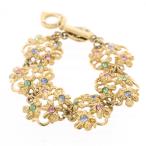 イヴ サンローラン YVES SAINT LAURENT YSL フラワーブレスレット レディース アクセサリー メッキ ゴールド 【el】【中古】