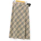 バーバリー BURBERRY スカート ノバチェック 羊毛65％ レディース ファッション【xx】【中古】