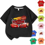 カーズ 子供服 半袖Tシャツ 通気性 肌着 柔らかい 100%綿 丸首 男の子 女の子 子ども服 小学生 トップス ラウンドネック向け 子ども服 から幼稚園児に最適