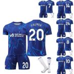 [ номер частное лицо название cusomize OK] футбол одежда Chelsea Home 7 номер sterling 8 номер entso6 номер серебристый Uni Home взрослый детский мужчина костюм ребенок взрослый короткий рукав 