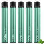 DBL 電子タバコ 使い捨て 持ち運び シーシャ ミントアイス 5本入り 7500回吸引可