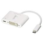 LINDY USB 3.1 TypeC - DVI変換アダプタケーブル、Thunderbolt 3互換、PD60W、0.15m(型番:431