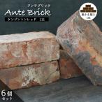 【古煉瓦 アンテブリック 111 ケンジントンレッド 6個セット販売】 アンティーク レンガ 23X11cm ブロック DIY エクステリア 庭 花壇 置くだけ おしゃれ