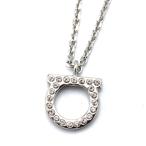 サルヴァトーレ フェラガモ　Salvatore Ferragamo 　ネックレス　76 1032 696657　 シルバー　クリスタル　GANCINI　ガンチーニ　アクセサリー