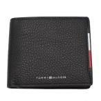 トミーヒルフィーガ TOMMY HILFIGER 二つ折り財布 AM0AM13514 BDS ブラック レザー TH CENTRAL CREDIT CARD AND COIN ヨーロッパライン