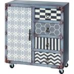 JAM-235 ワイドチェスト (メーカー直送) ヴィンテージ 引出し 整理タンス 収納 キャスター付 モネット 東谷株式会社 【送料無料】