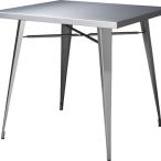 ダイニングテーブル（シルバー/SV/銀）〈STN-337〉正方形　ステンレス　食卓　キッチン　ダイニング　机　スタイリッシュ　インテリア　家具　おしゃれ