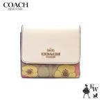 コーチ 財布 COACH アウトレット 三つ折り財布 CH719 IMOT4 フラワー 花柄 ライトカーキ×マルチカラー レディース ブランド ウォレット