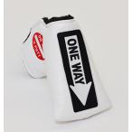 AM&E エーエムアンドイー One Way x Do Not 3Putt Putter Cover Snap-Fit for Mid-Mallet Promessa Snow マレットタイプ用