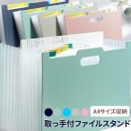 ファイルボックス 大容量 ドキュメントボックス A4 おしゃれ ファイルスタンド 収納 じゃばら式 書類収納 ビジネス クリアポケット ポイント利用