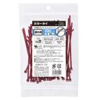 結束バンド ロックタイ 100mm 赤 50本入り CT-100W50RE 04-3159 OHM オーム電機