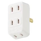 3口タップ（1500Wまで/15A-125V/ホワイト）_06-5381_HS-HL3/W_OHM（オーム電機）