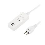 Y02K4025WH2U Í륬¡¼¥ÉÉÕ2AC2USB2.1A2.5m¥Û¥ï¥¤¥È YAZAWA(¥ä¥¶¥ï¥³¡¼¥Ý¥ì¡¼¥·¥ç¥ó¡Ë