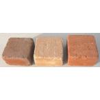 国産アンティークレンガ ハンマス(半マス) 27個セット サイズ(約):90×90×55mm 重さ:1kg